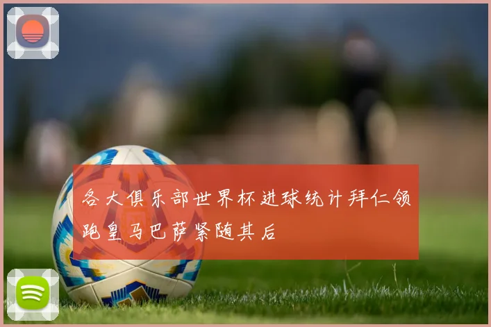 各大俱乐部世界杯进球统计拜仁领跑皇马巴萨紧随其后